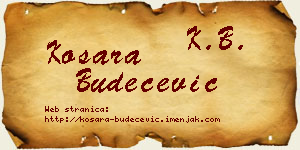 Kosara Budečević vizit kartica